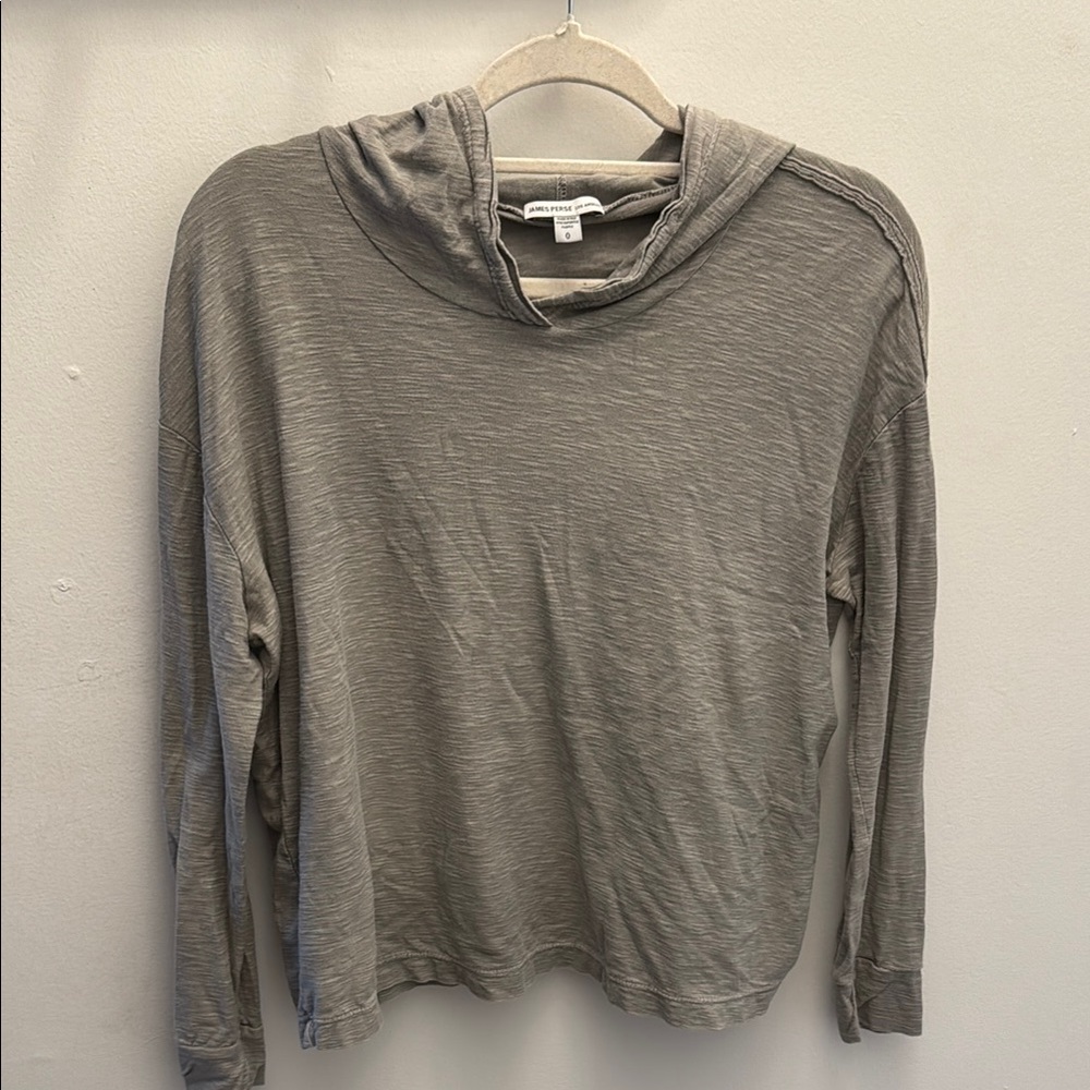 James Perse Gray Hooded Top